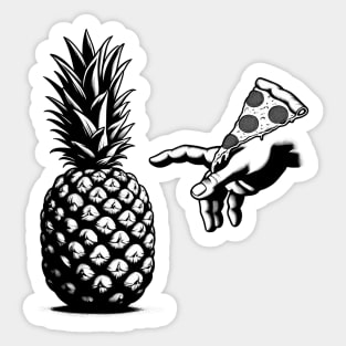 Love Pineapple on Pizza, Funny Pizza Lover Sticker